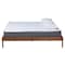 Baxton Studio Agatis MidCentury Modern Ash Walnut Finished Wood Queen Size Bed Frame 223-12887-ZORO - alternate 6